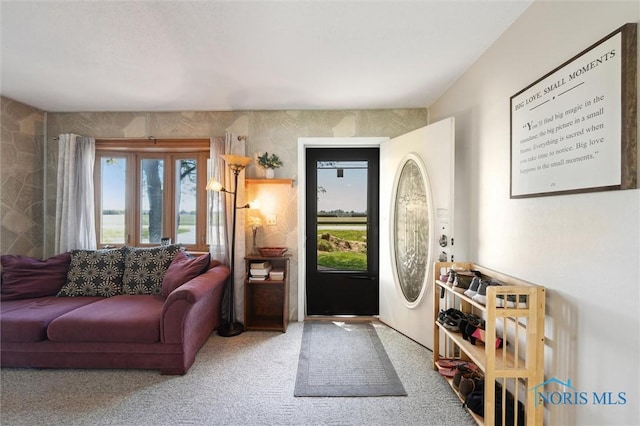 17918 Dunbridge Rd, Bowling Green, OH 43402 - entrance foyer featuring carpet and plenty of natural light