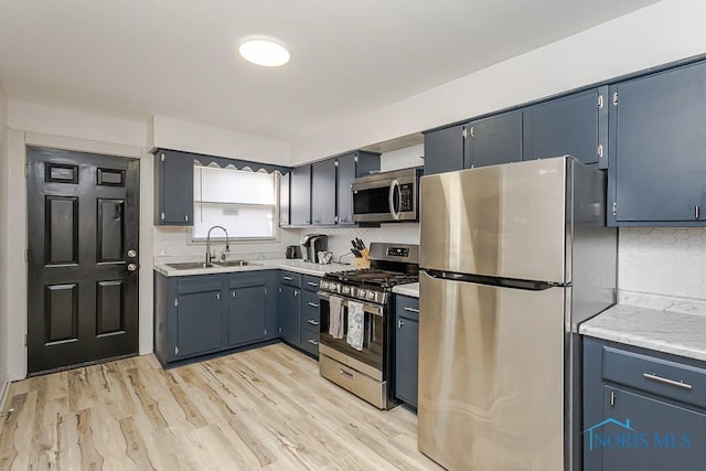 3947 Burnham Ave, Toledo, OH 43612 - kitchen featuring stainless steel appliances, light countertops, and light wood-style flooring