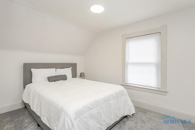 3947 Burnham Ave, Toledo, OH 43612 - bedroom featuring carpet floors and vaulted ceiling