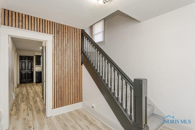 3947 Burnham Ave, Toledo, OH 43612 - stairway with wood finished floors and baseboards