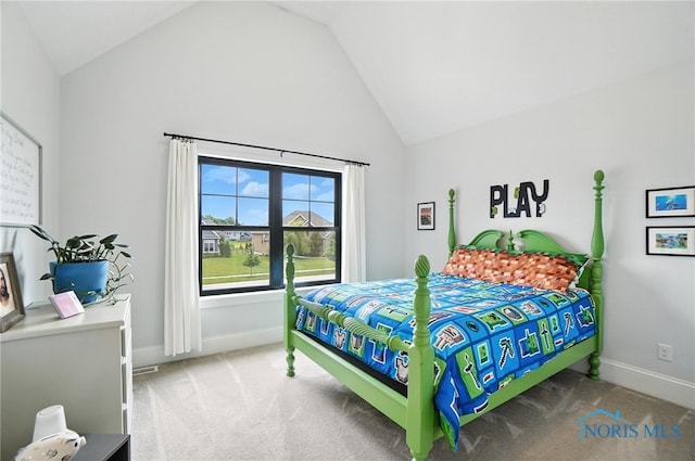 4214 Thornbury Ct, Perrysburg, OH 43551 - bedroom with carpet flooring and high vaulted ceiling
