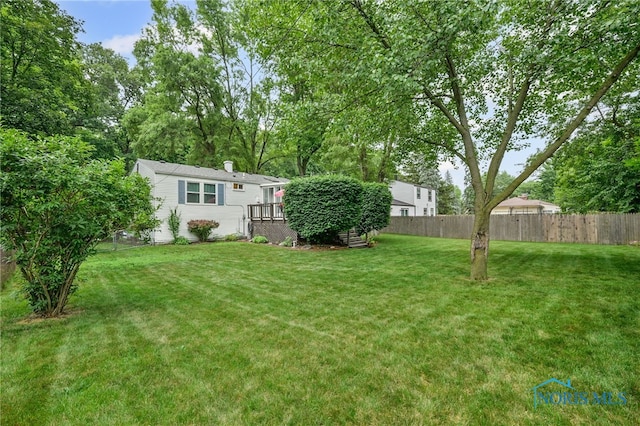 6961 Convent Blvd, Sylvania, OH 43560 - view of yard with a deck