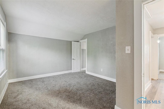 436 Danberry St, Toledo, OH 43609 - carpeted spare room with vaulted ceiling and a textured ceiling