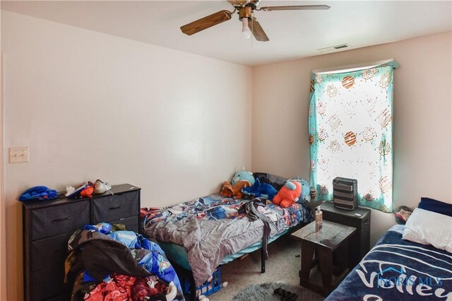 912 Virginia St, Port Clinton, OH 43452 - carpeted bedroom with ceiling fan