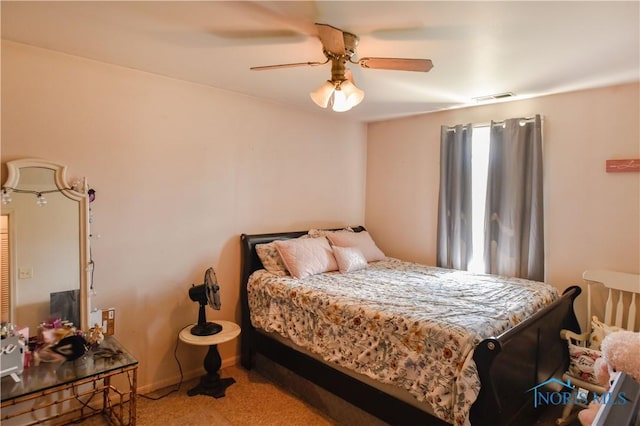 912 Virginia St, Port Clinton, OH 43452 - carpeted bedroom featuring a ceiling fan