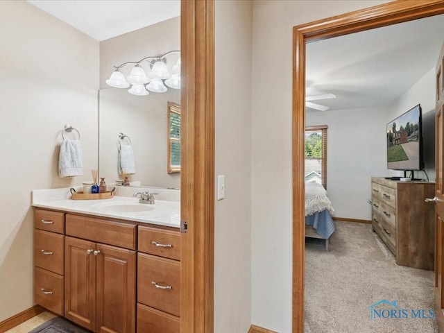 646 Whisperlake Rd, Holland, OH 43528 - ensuite bathroom featuring vanity and a ceiling fan