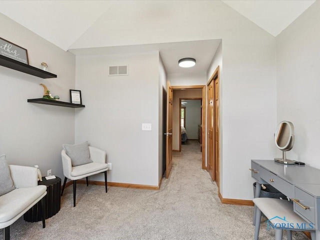 646 Whisperlake Rd, Holland, OH 43528 - sitting room with lofted ceiling and carpet flooring