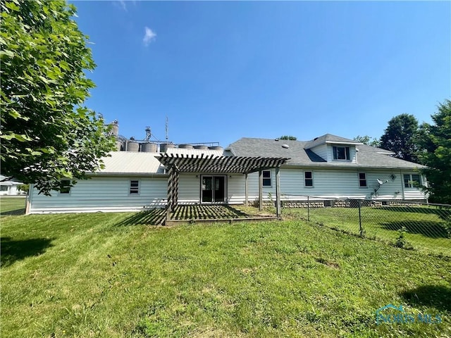 107 N Maple St, Payne, OH 45880 - rear view of property featuring a pergola