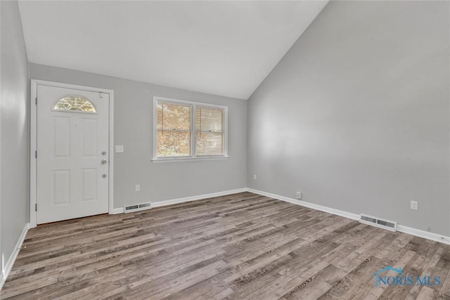1845 Newport Ave, Toledo, OH 43613 - entrance foyer featuring wood finished floors and lofted ceiling