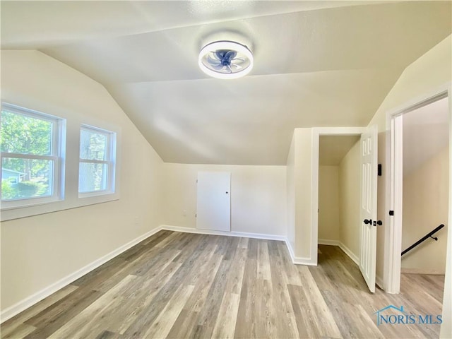 5240 Rambo Ln, Toledo, OH 43623 - additional living space featuring vaulted ceiling and light wood finished floors