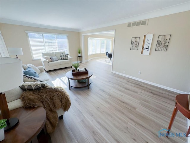 2148 Richards Rd Unit 6, Toledo, OH 43606 - living room with light wood-type flooring and ornamental molding