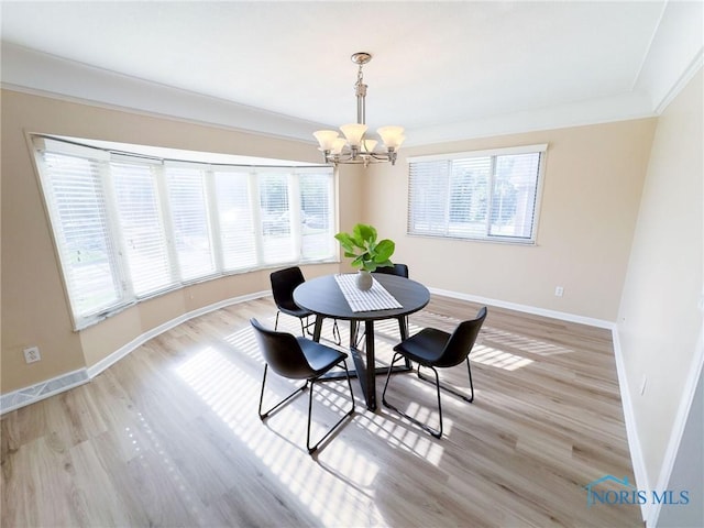 2148 Richards Rd Unit 6, Toledo, OH 43606 - dining room with a chandelier and light wood-style flooring