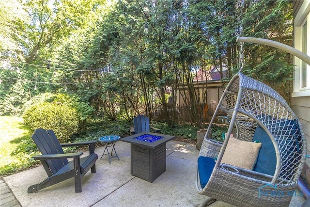 2448 Orchard Rd, Ottawa Hills, OH 43606 - view of patio / terrace with a fire pit