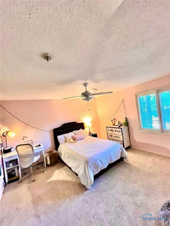 2720 Derby Rd, Ottawa Hills, OH 43615 - carpeted bedroom featuring a textured ceiling and ceiling fan