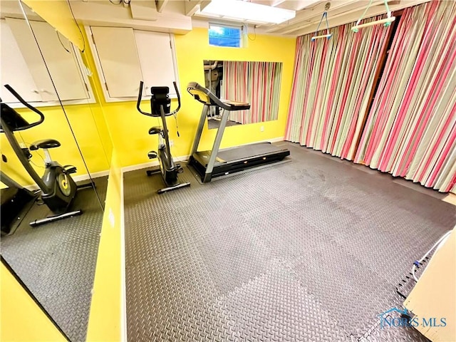 2720 Derby Rd, Ottawa Hills, OH 43615 - exercise area featuring baseboards