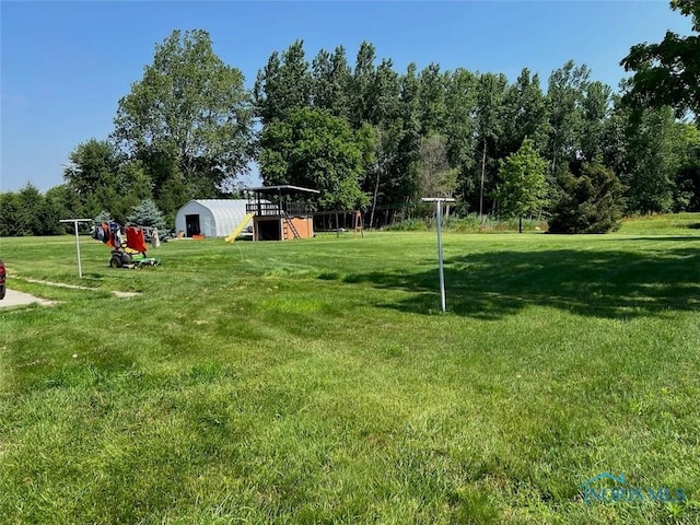 3550 Limerick Rd, Clyde, OH 43410 - view of green lawn featuring an outdoor structure