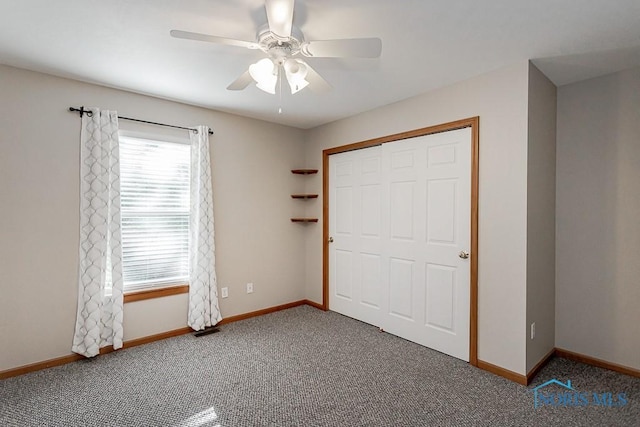 820 Weatherstone Rd, Holland, OH 43528 - unfurnished bedroom with carpet floors, a closet, and ceiling fan