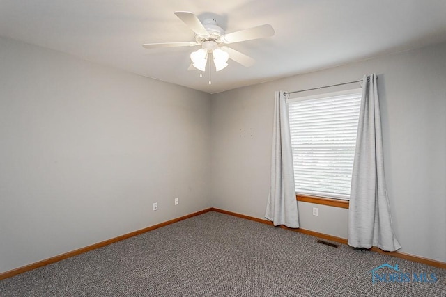 820 Weatherstone Rd, Holland, OH 43528 - carpeted spare room featuring a ceiling fan and baseboards