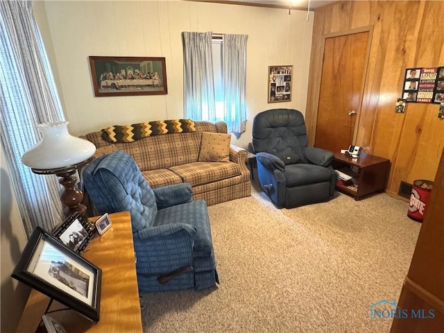 520 W Main St, Leipsic, OH 45856 - living area with carpet and wooden walls