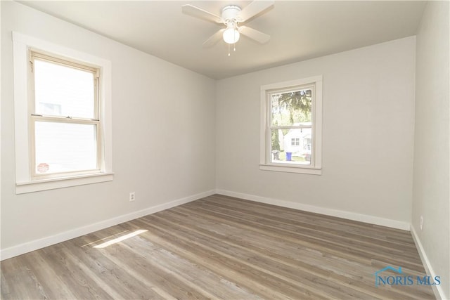 926 Searles Rd, Toledo, OH 43607 - unfurnished room with wood finished floors and a ceiling fan