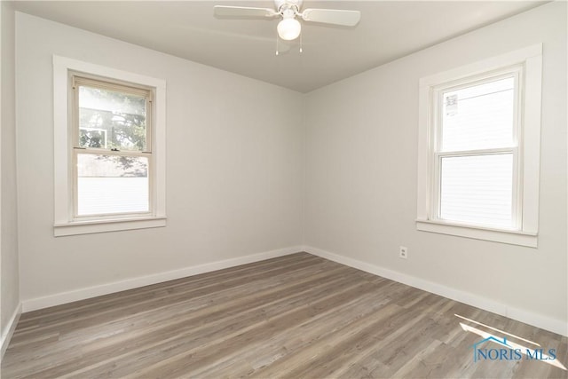 926 Searles Rd, Toledo, OH 43607 - spare room featuring light wood-style flooring and ceiling fan