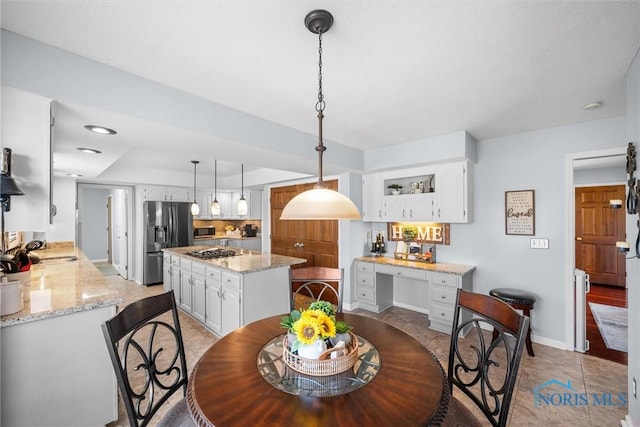 9627 Sheffield Rd, Perrysburg, OH 43551 - dining space with light tile patterned floors and recessed lighting