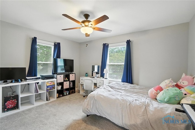 845 Oak Knoll Dr, Perrysburg, OH 43551 - carpeted bedroom featuring a ceiling fan