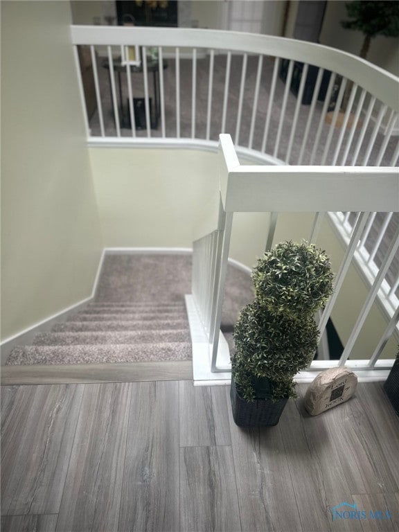 4125 Meadow Green Dr, Sylvania, OH 43560 - stairway with wood finished floors