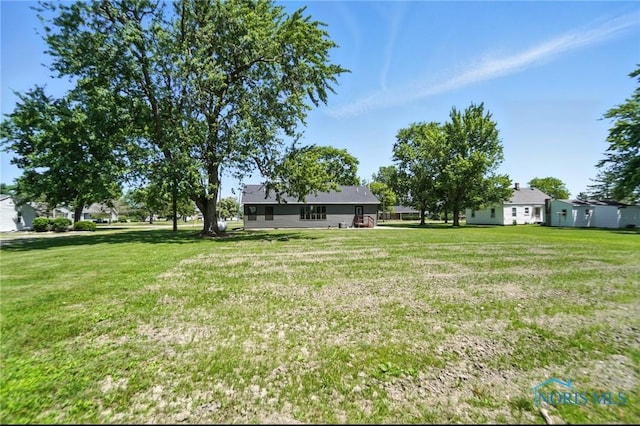 view of grassy yard