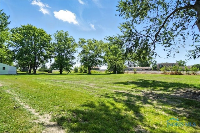 view of grassy yard