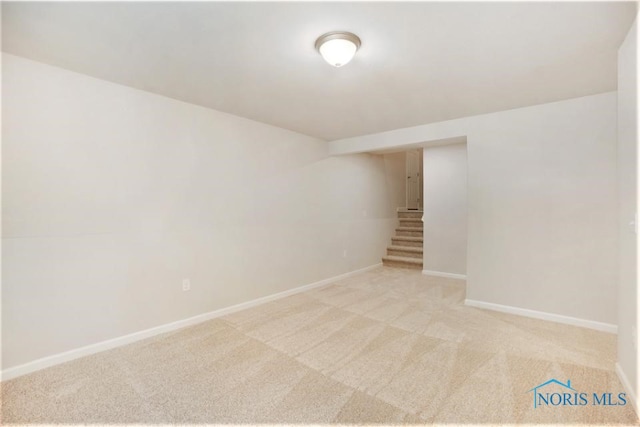1487 Lee Ann Ave, Defiance, OH 43512 - empty room featuring stairs and light colored carpet