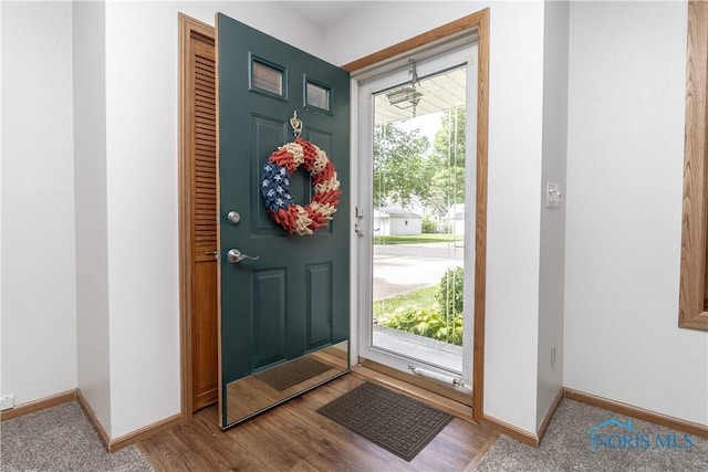 512 State St, Elmore, OH 43416 - foyer entrance featuring healthy amount of natural light and wood finished floors