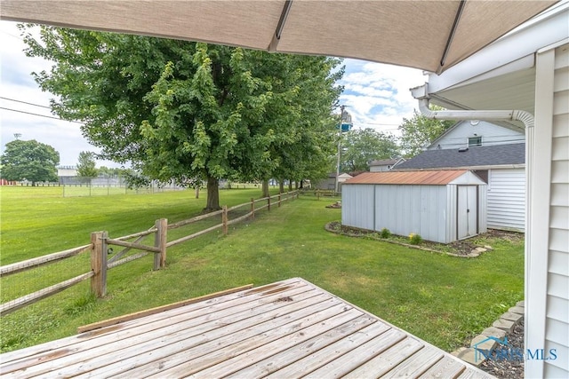 512 State St, Elmore, OH 43416 - deck with a storage unit