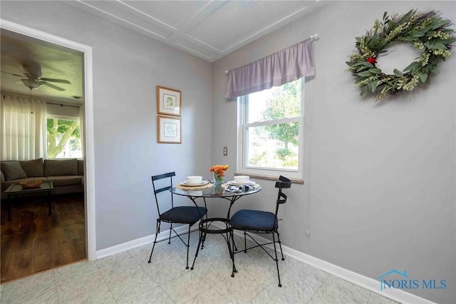 1201 S Blanchard St, Findlay, OH 45840 - dining room featuring healthy amount of natural light and a ceiling fan
