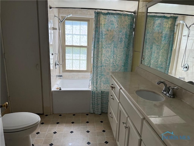 610 E High St, Defiance, OH 43512 - full bath with tile patterned flooring, shower / bathtub combination with curtain, and vanity