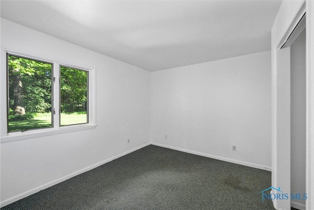 639 S Main St, Swanton, OH 43558 - empty room with dark colored carpet and baseboards