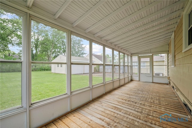 1247 Hugo St, Maumee, OH 43537 - unfurnished sunroom featuring lofted ceiling and healthy amount of natural light