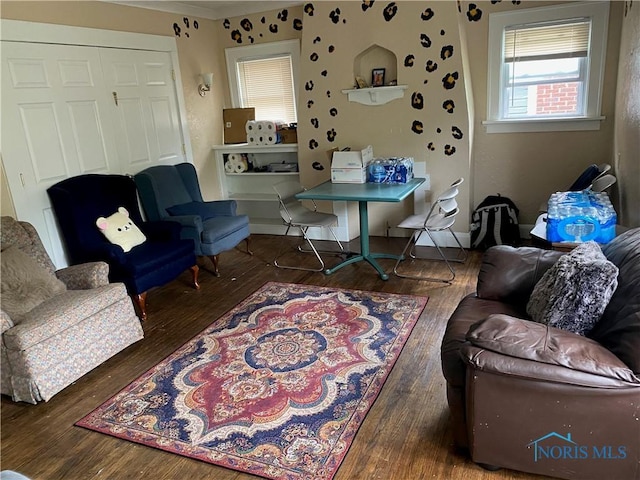 2615 Greenway St, Toledo, OH 43607 - living room with wood finished floors and crown molding