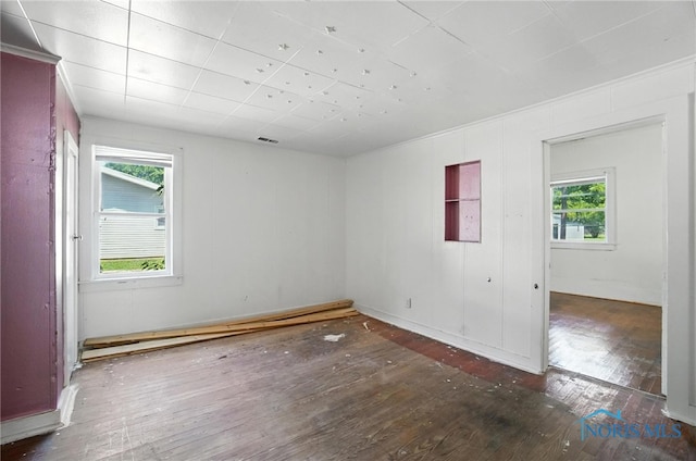 709 W Jackson St, Paulding, OH 45879 - spare room featuring wood-type flooring and plenty of natural light