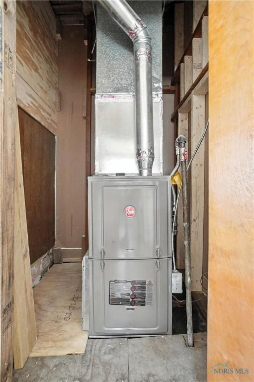 709 W Jackson St, Paulding, OH 45879 - utility room with heating unit