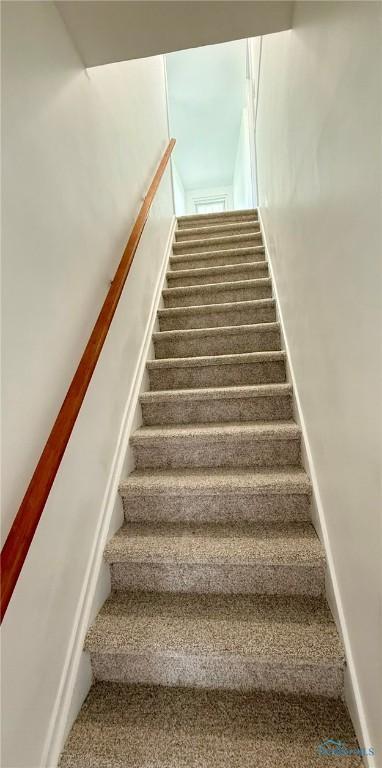 335 E N St, Mcclure, OH 43534 - stairway featuring carpet floors