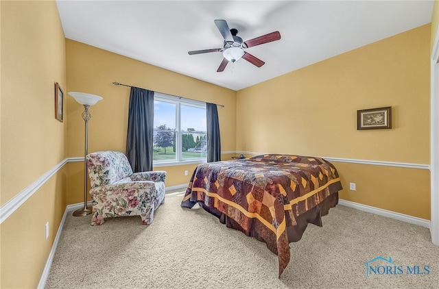 9701 Preakness Ln, Whitehouse, OH 43571 - carpeted bedroom featuring baseboards and ceiling fan