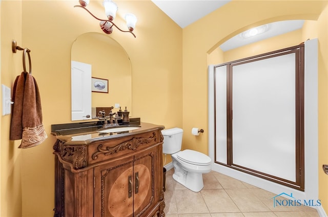 9701 Preakness Ln, Whitehouse, OH 43571 - full bathroom featuring vanity, a stall shower, and tile patterned floors