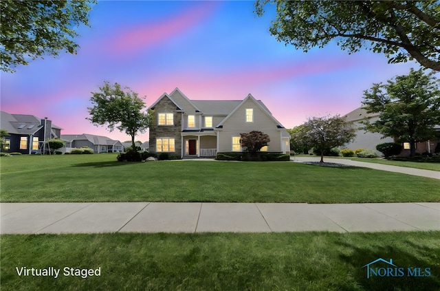 9701 Preakness Ln, Whitehouse, OH 43571 - traditional-style home featuring a front lawn