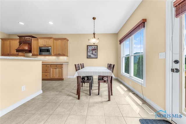 9701 Preakness Ln, Whitehouse, OH 43571 - dining area featuring healthy amount of natural light, recessed lighting, and light tile patterned floors