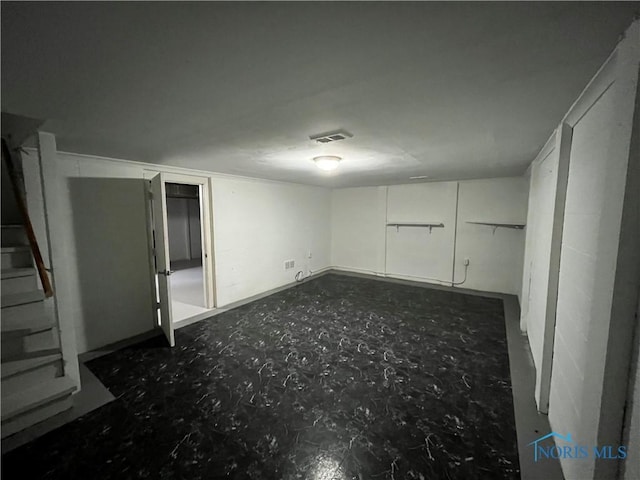 3217 Glanzman Rd Unit 14, Toledo, OH 43614 - finished basement with stairway and dark flooring