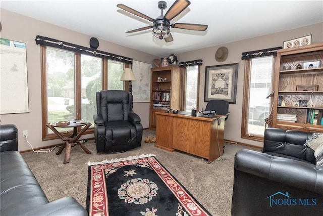 5303 Spring Crk, Sylvania, OH 43560 - office space featuring carpet flooring and ceiling fan