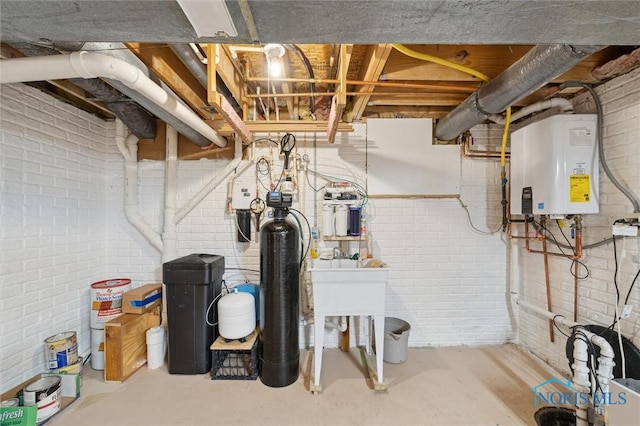 706 Grandview Ct, Elmore, OH 43416 - utility room featuring tankless water heater