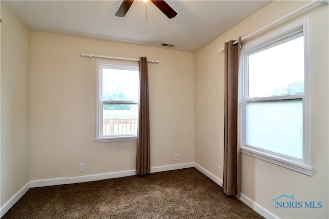 4134 Angola Rd, Toledo, OH 43615 - spare room featuring ceiling fan and carpet flooring