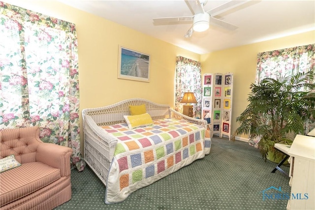 2403 Hempstead Rd, Ottawa Hills, OH 43606 - bedroom featuring carpet floors and ceiling fan
